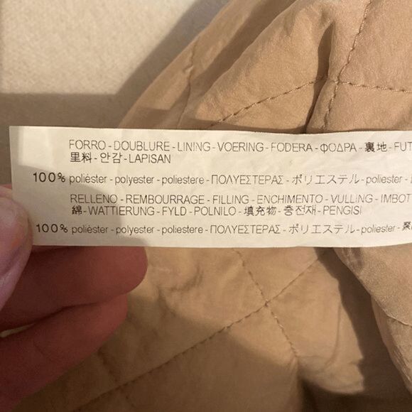 NWOT Zara Water Resistant Mustard Yellow Faux Fur Quilted Parka Jacket - Picture 5 of 10